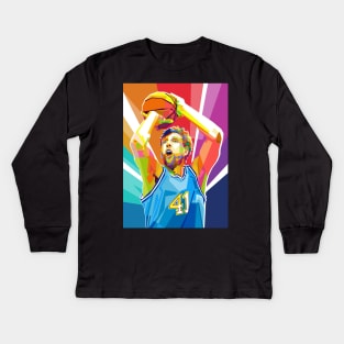 DIRK NOWITZKI POP ART Kids Long Sleeve T-Shirt